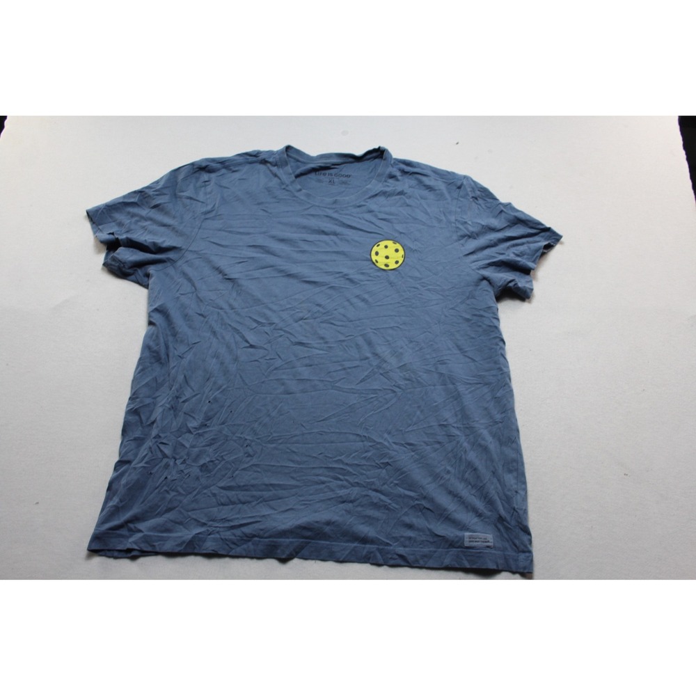 Life is Good T-Shirt Mens Extra Large Blue Fair Pickleball Crusher-Lite Graphic
